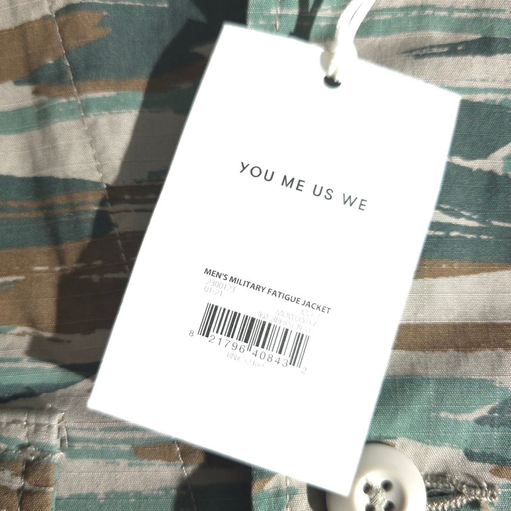 Free Assembly Mens Fatigue Military Jacket Sz XL Camo Camouflage Cotton New NWT - Picture 8 of 13